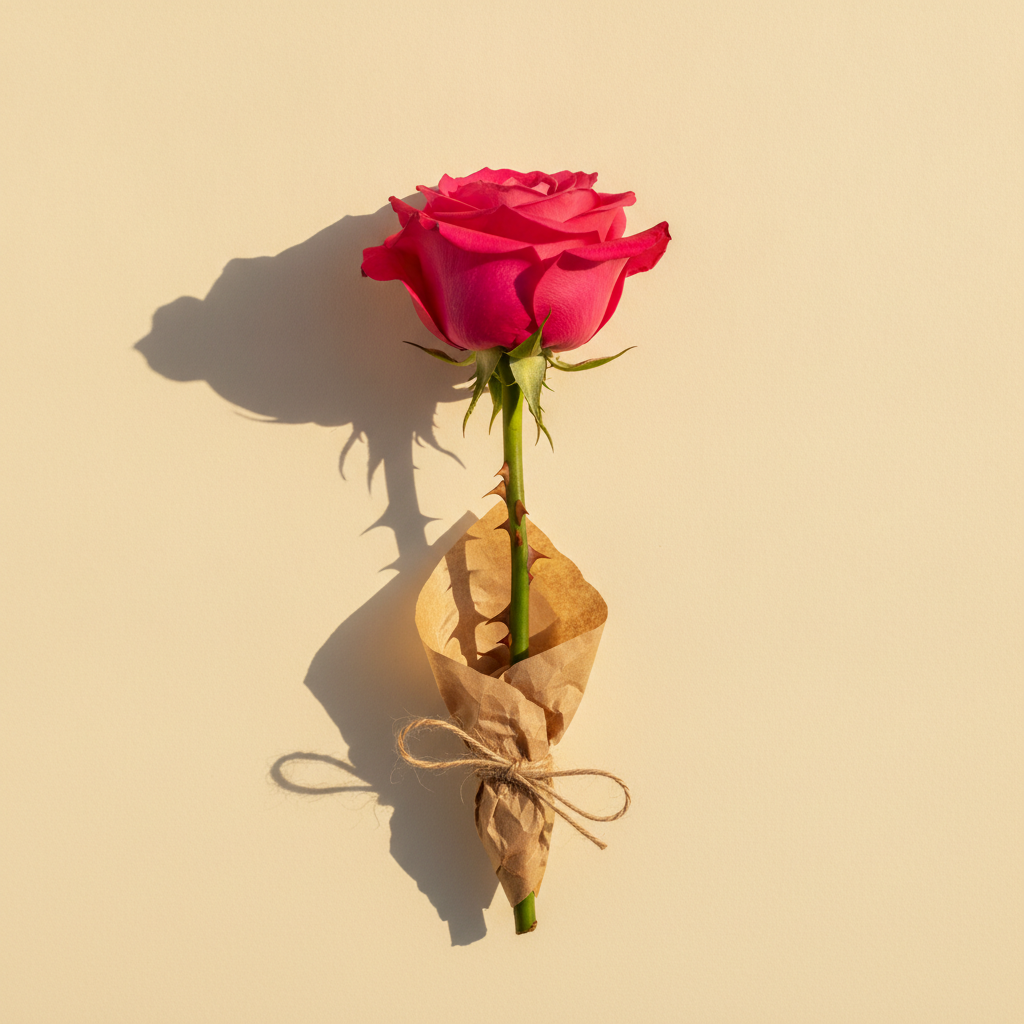 A shock-pink rose — The Cynic